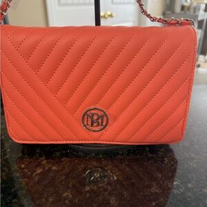 Quilted Coral Crossbody Bag